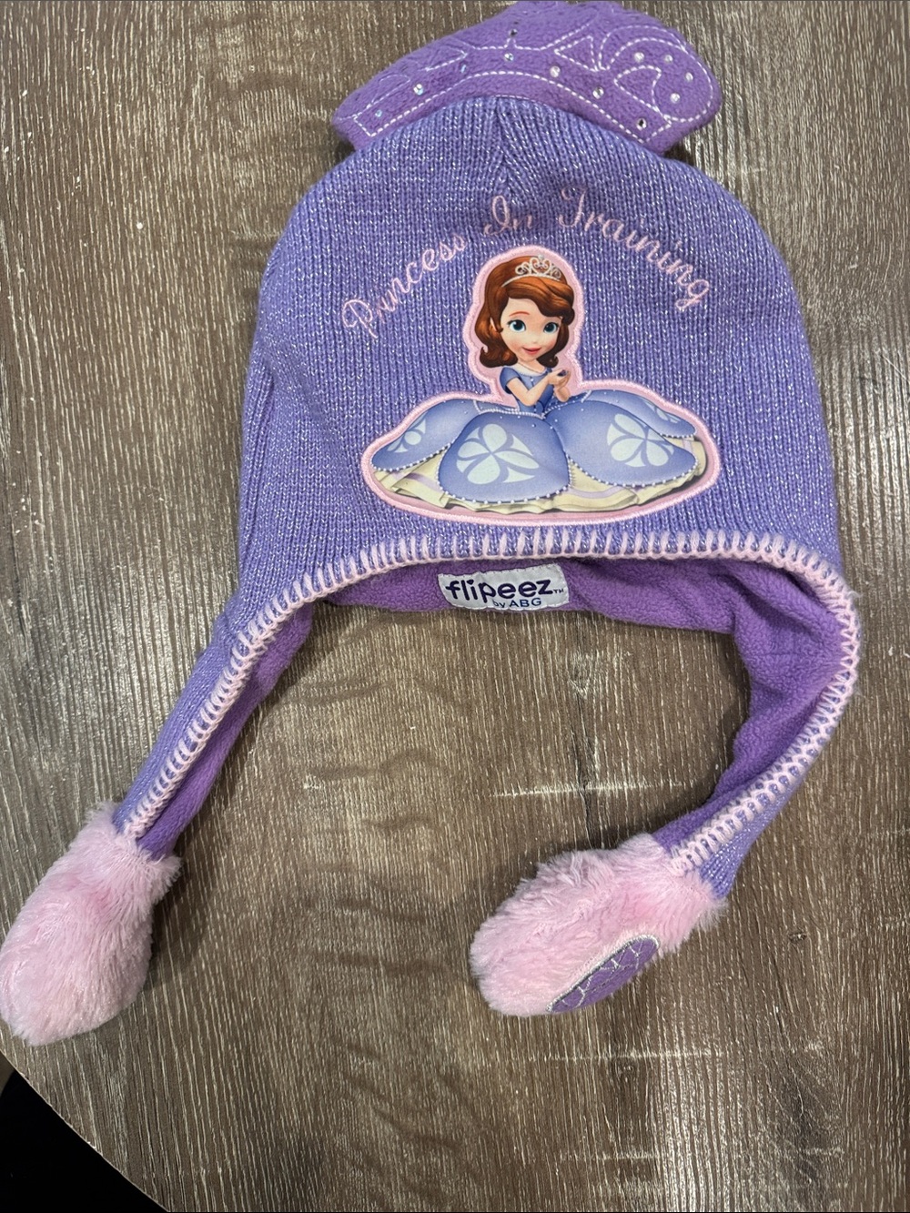 FlipEeZ Kids Purple 'Princess in Training' Earflap Hat